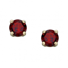 Gold January Birthstone Stud Earrings